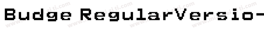 Budge RegularVersio字体转换